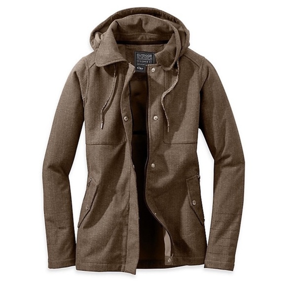 Outdoor Research Jackets & Blazers - 🍁 Outdoor Research Women's Oberland Hoody Brown Trench Rain Jacket Coat Lined